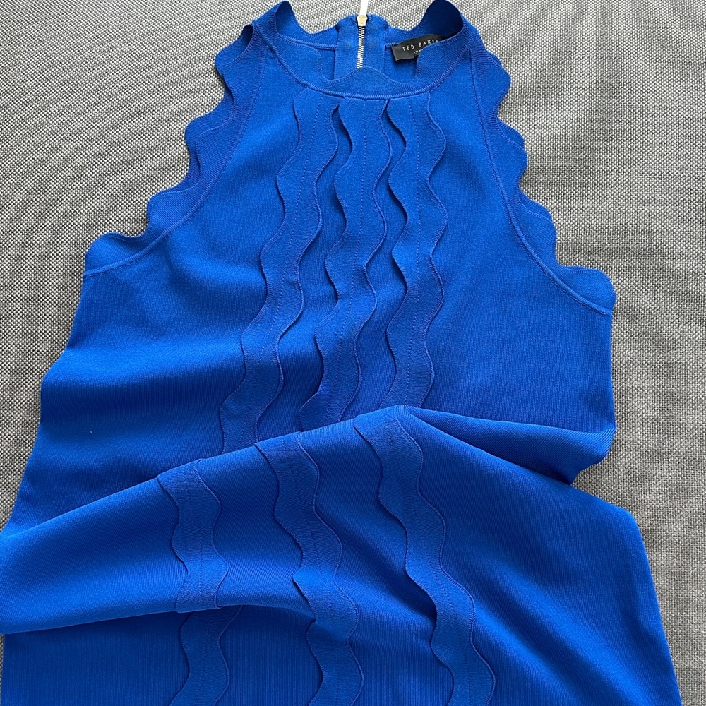 Ted Baker Royal Blue Scalloped Dress 2
